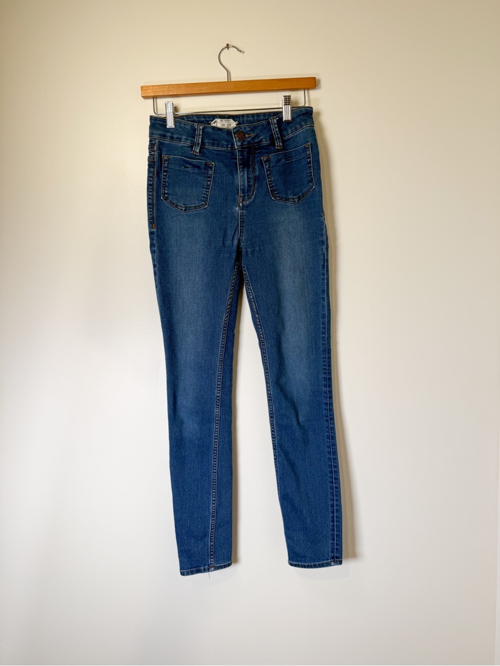 Free People Blue Denim Skinny Jeans - Picture 2 of 5